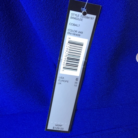 TAHARI NWT Cobalt Blue Dress - Picture 6 of 11